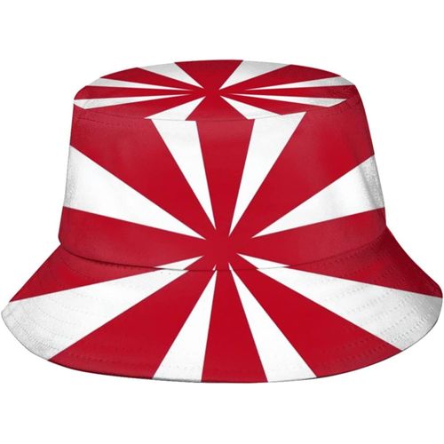 Chapeaux Seau À Rayures Rouges Et Blanches, Casquette De Soleil À La Mode, Chapeau De Pêcheur D'extérieur Pliable Pour Femmes Et Hommes