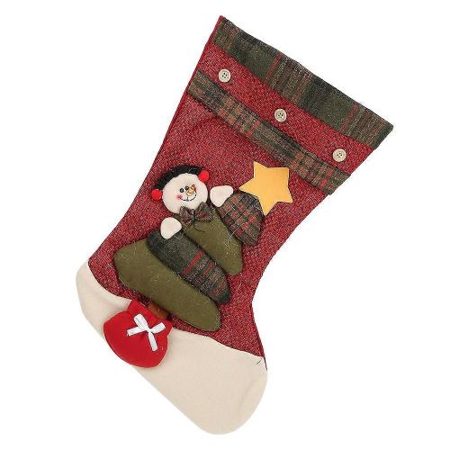 Bas De Noël En Tissu Non Tissé, Décorations De Vacances, Ornements, Pendentifs, Jouets