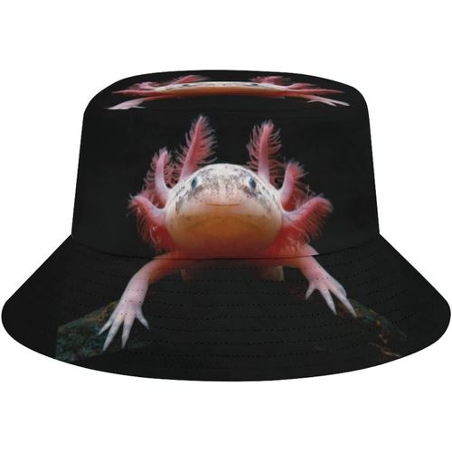 Adorable Bébé Axolotl Chapeau De Plage Pour Adultes Pêcheur Casquette De Soleil Imprimé De Voyage