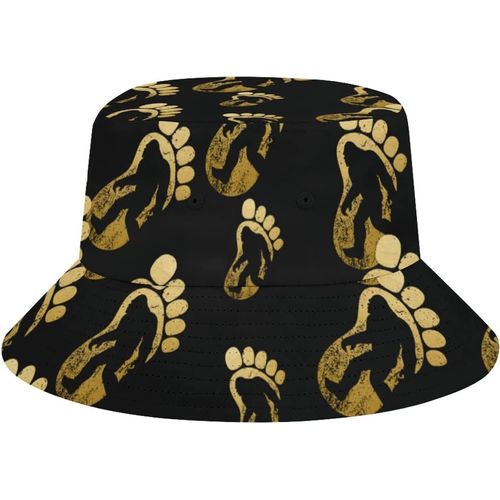 Bigfoot Chapeau De Plage Pour Adultes, Casquette De Soleil De Pêcheur, Imprimé De Voyage
