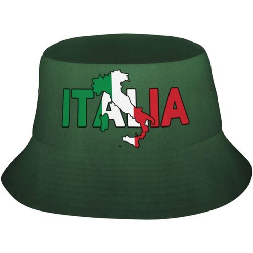 Chapeaux Seau Drapeau Italien D'italie Pour Femmes Et Hommes, Chapeau De Soleil Pliable Adapté Aux Vacances D'été Voyage Plage En Plein Air, Carte D'italie