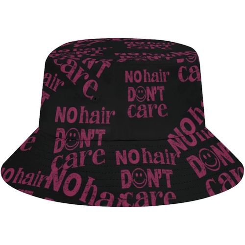 Chapeau De Plage Pour Adultes, Visage Souriant, Sans Cheveux, Don't Care, Casquette De Soleil De Pêcheur, Impression De Voyage