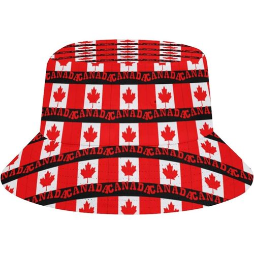 Chapeau De Plage Avec Drapeau D'érable Du Canada Pour Adultes, Casquette De Soleil De Pêcheur, Impression De Voyage