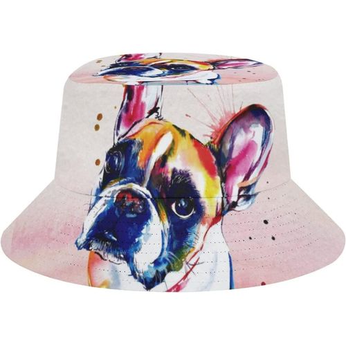 Chapeau De Plage Bouledogue Français Pour Adultes, Casquette De Soleil De Pêcheur, Impression De Voyage