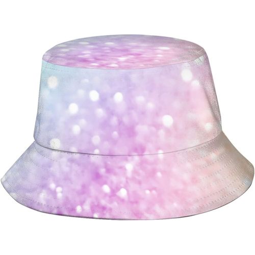 Glam Irisé Paillettes Personnalisé Coloré Seau Chapeaux Mode Casquette De Soleil Pliable En Plein Air Pêcheur Chapeau Pour Femmes Et Hommes