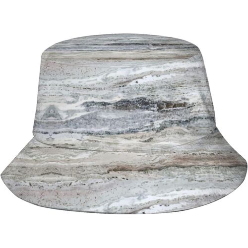 Chapeaux Seau À Motif De Pierre De Granit Gris, Casquette De Soleil À La Mode, Chapeau De Pêcheur D'extérieur Pliable Pour Femmes Et Hommes