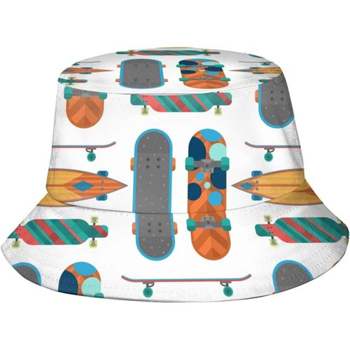 Chapeaux De Seau De Sport De Skateboard, Casquette De Soleil À La Mode, Chapeau De Pêcheur D'extérieur Pliable Pour Femmes Et Hommes, Noir
