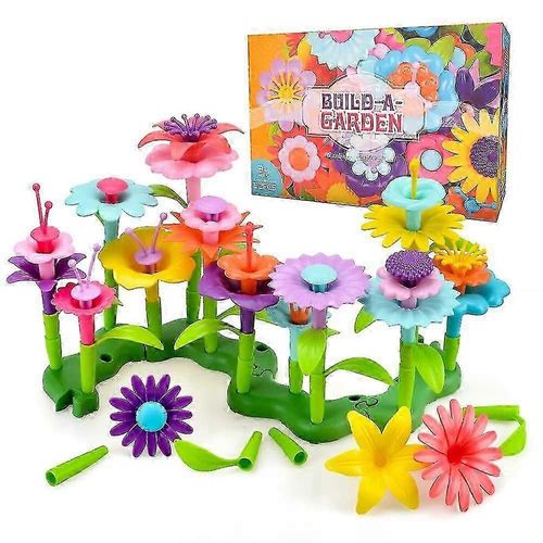 Jardin de fleurs à construire soi-même (52 pièces et 109 pièces) pour enfants - Superbes cadeaux
