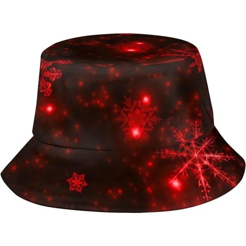 Chapeaux Seau Rouges En Forme De Flocons De Neige, Casquette De Soleil À La Mode, Chapeau De Pêcheur D'extérieur Pliable Pour Femmes Et Hommes