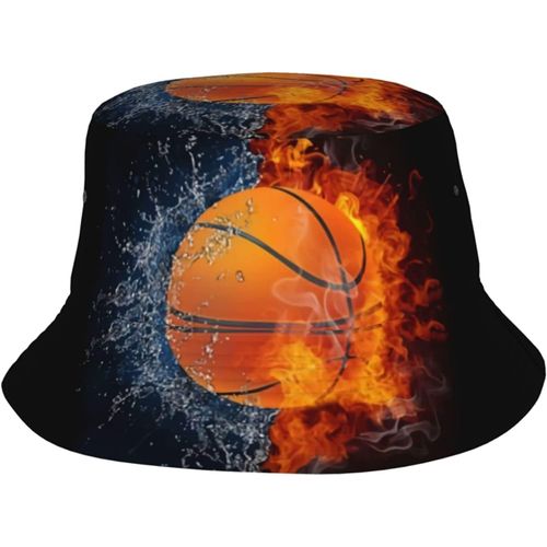 Chapeaux De Seau De Ballon De Football De Feu D'eau, Casquette De Soleil À La Mode, Chapeau De Pêcheur D'extérieur Pliable Pour Femmes Et Hommes