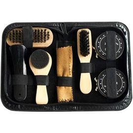 Kit Pour Cirage De Chaussures Avec Étui Élégant En Cuir Kit D'entretien De Chaussures 8 Pièces[347].