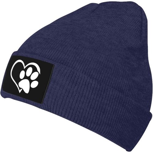 Chapeau Tricoté En Forme De Patte De Chien, Amoureux Des Animaux, Unisexe, Chaud, Pour L'hiver, Noir