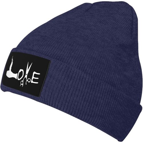 I Love Barber Knit Cap Unisexe Hiver Chaud Bonnet Tricoté Noir