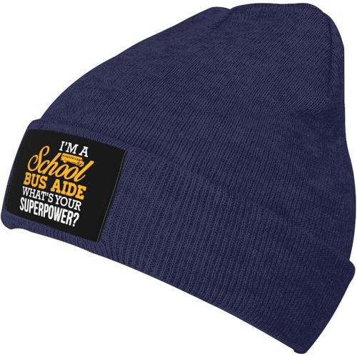 Je Suis Conducteur De Bus Scolaire, Quelle Est Votre Superpuissance, Casquette Tricotée Unisexe, Chapeau Chaud D'hiver Noir