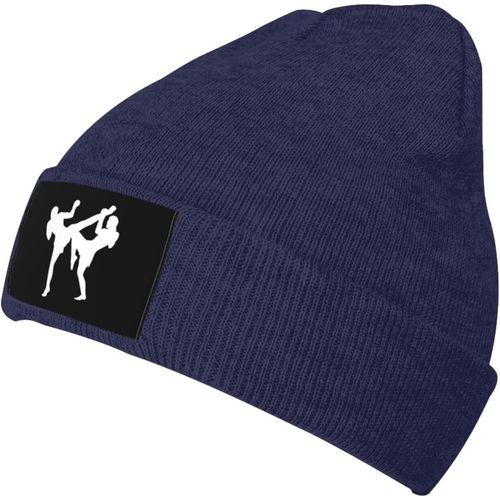 Bonnet Tricoté De Boxe Unisexe Hiver Chaud Bonnet Tricoté Noir