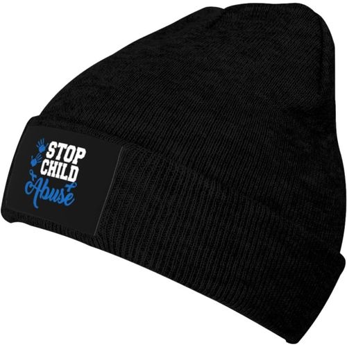 Bonnet En Tricot Pour Prévention De La Maltraitance Des Enfants, Bonnet En Tricot Unisexe Chaud Et Doux Pour L'hiver
