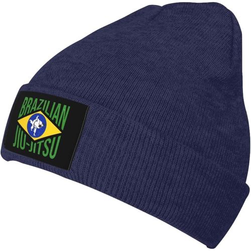 Bonnet Tricoté Jiu Jitsu Brésilien Unisexe Hiver Chaud Bonnet Tricoté Noir
