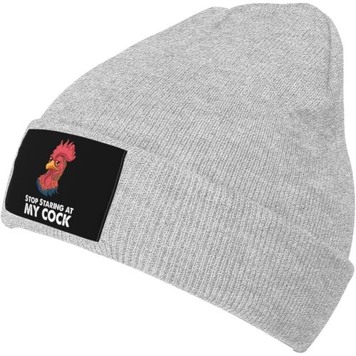 Arrêtez De Regarder Mon Coq Bonnet En Tricot Unisexe Hiver Chaud Bonnet Tricoté Noir