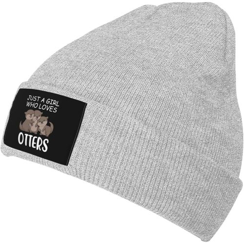 Just A Girl Who Loves Bonnet Tricoté Unisexe Pour L'hiver Chaud Noir