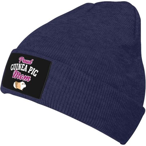Fière Cochon D'inde Maman Tricot Chapeau Unisexe Hiver Chaud Tricoté Chapeau Noir