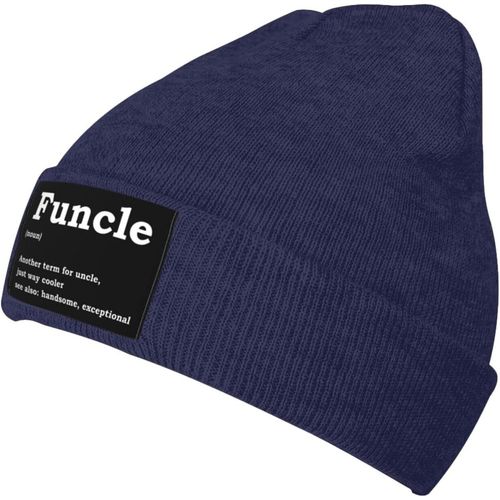 Funcle Knit Cap Unisexe Hiver Chaud Bonnet Tricoté Noir