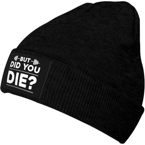 Casquette Tricotée Unisexe, Chapeau Chaud D'hiver, Noir, But Did You Die