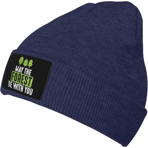 Que La Forêt Soit Avec Bonnet Tricoté Unisexe Hiver Chaud Bonnet Tricoté Noir