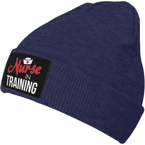 Bonnet Tricoté Pour Infirmière En Formation, Unisexe, Chaud, Pour L'hiver, Noir