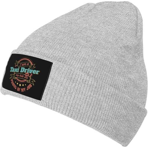 Fier Chauffeur De Taxi, Les Enfants Sont Fiers De Mon Travail, Casquette Tricotée Unisexe, Chapeau Chaud D'hiver Noir