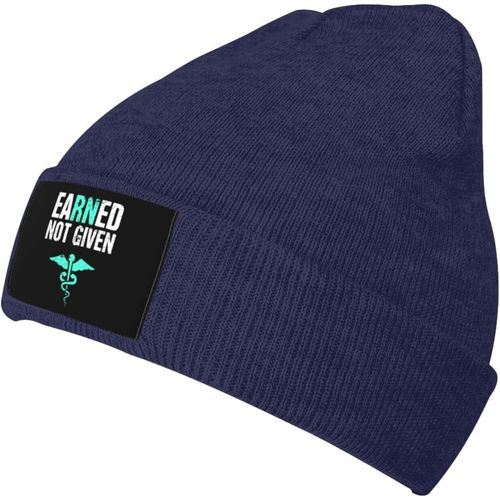 Infirmière Gagné Pas Donné Tricot Chapeau Unisexe Hiver Chaud Tricoté Chapeau Noir