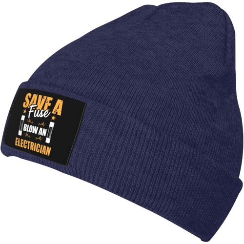 Save Fuse Blow An Electrician Bonnet Tricoté Unisexe Pour L'hiver Chaud Noir