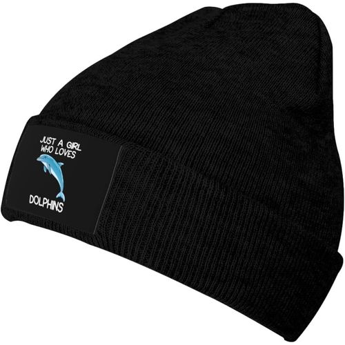Just A Girl Who Loves Bonnet En Tricot Unisexe Pour L'hiver Chaud Noir