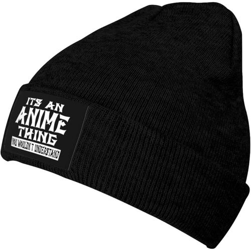 C'est Une Chose D'anime Que Vous Voudriez Tricoter Chapeau Unisexe Hiver Chaud Tricoté Chapeau Noir