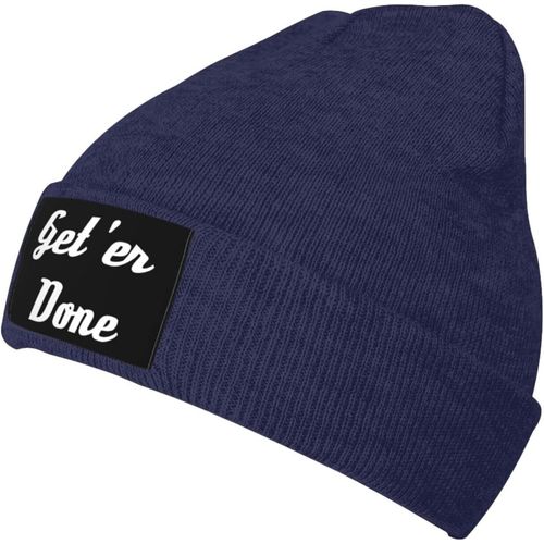 Get Er Done Knit Cap Unisexe Hiver Chaud Bonnet Tricoté Noir