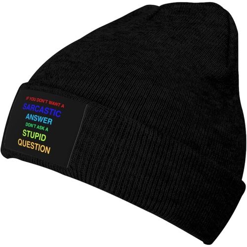 Si Vous Ne Voulez Pas De Bonnet En Tricot Sarcastique Unisexe, Chapeau Tricoté Chaud D'hiver Noir