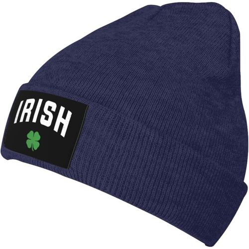Casquette En Tricot Shamrock Irlandais En Détresse St Paddys Day, Unisexe, Chaud D'hiver, Chapeau Tricoté Noir