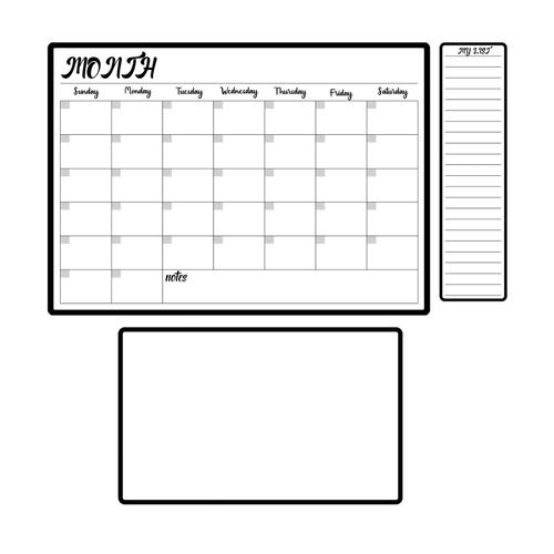 3 PièCes Planning Hebdomadaire Bundle MagnéTique Tableau Blanc Planificateur EffaçAble à Sec