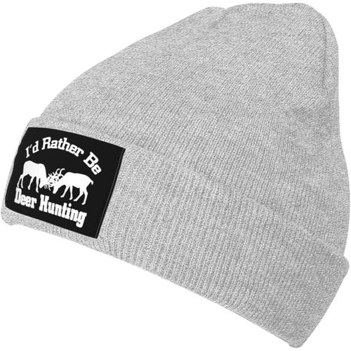 Je Préfère Être La Chasse Bonnet En Tricot Unisexe Hiver Chaud Bonnet Tricoté Noir