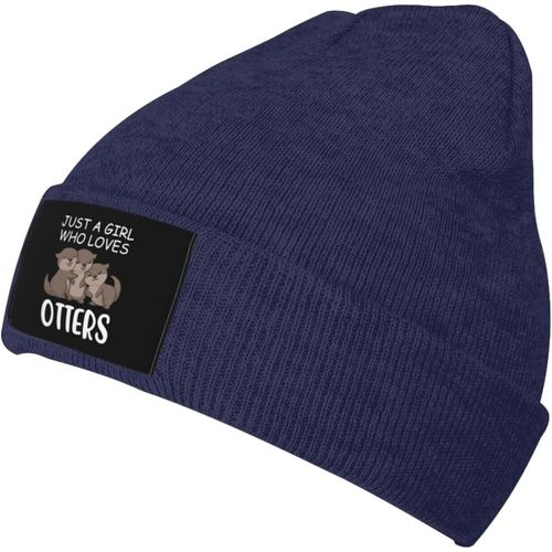 Just A Girl Who Loves Bonnet Tricoté Unisexe Pour L'hiver Chaud Noir