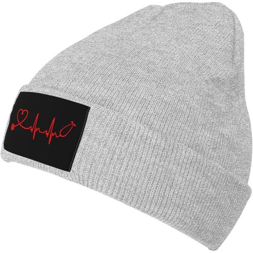 Infirmière Stéthoscope Battement De Coeur Bonnet Tricoté Unisexe Hiver Chaud Bonnet Tricoté Noir