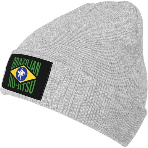 Bonnet Tricoté Jiu Jitsu Brésilien Unisexe Hiver Chaud Bonnet Tricoté Noir