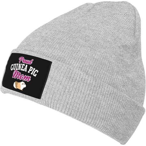 Fière Cochon D'inde Maman Tricot Chapeau Unisexe Hiver Chaud Tricoté Chapeau Noir