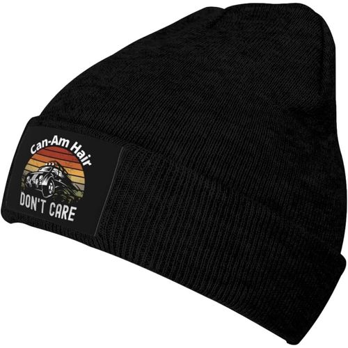 Can Am Hair Don't Care Bonnet Tricoté Unisexe Hiver Chaud Tricoté Noir