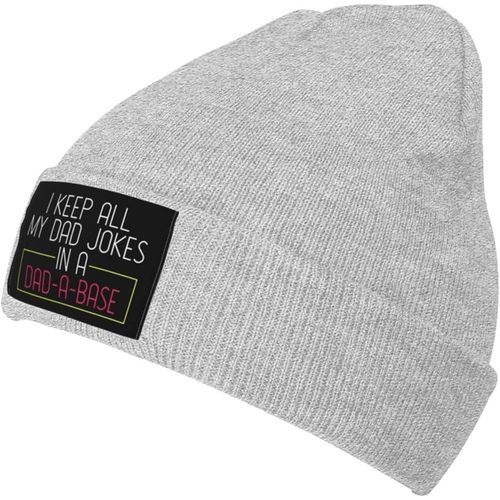 Je Garde Toutes Les Blagues De Mon Père Dans Un Bonnet Tricoté Unisexe Pour L'hiver, Chaud, Noir