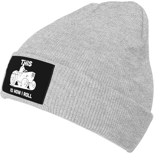 C'est Comme Ça Que Je Roule Drôle Agriculteur Ou Tracteur Agricole Bonnet Tricoté Unisexe Hiver Chaud Bonnet Tricoté Noir