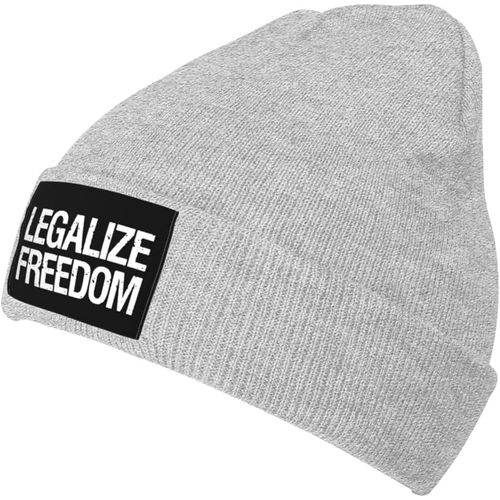 Légaliser Freedom Knit Hat Unisexe Hiver Chaud Bonnet Tricoté Noir