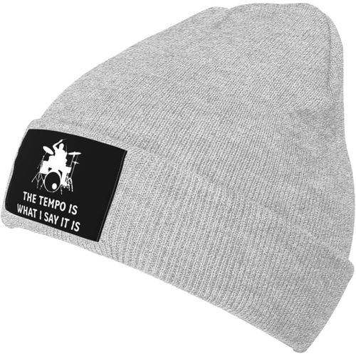 The Tempo Is What I Say It Is Bonnet Tricoté Unisexe Pour L'hiver Chaud Noir
