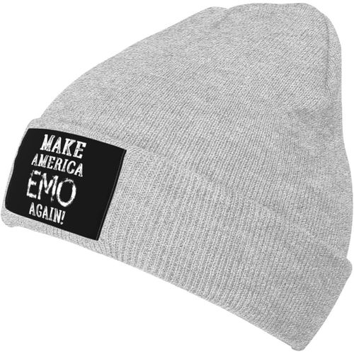 Make America Emo Again Bonnet Tricoté Unisexe Pour L'hiver Chaud Noir