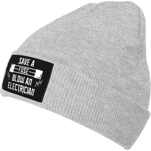 Save Fuse Blow An Electrician Bonnet Tricoté Unisexe Pour L'hiver Chaud Noir