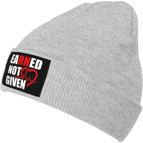 Bonnet D'infirmière Gagné Non Donné, Unisexe, Chaud, Tricoté, Noir, Pour L'hiver
